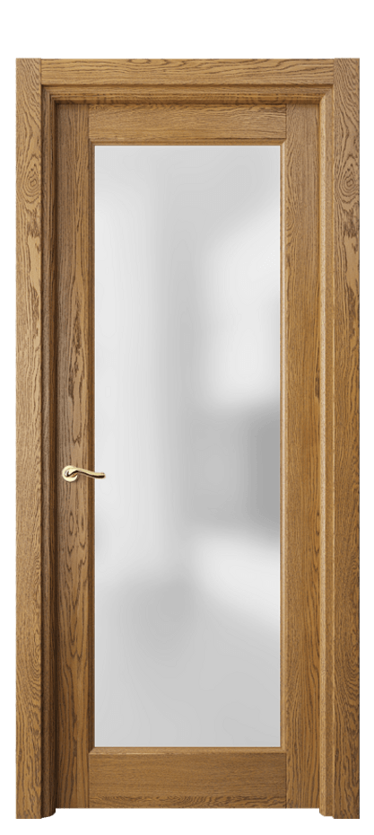 Межкомнатная дверь Lignum 0700 Дуб медовый брашированный Сатинированное стекло Цена 158180 ₽ | Volhovec