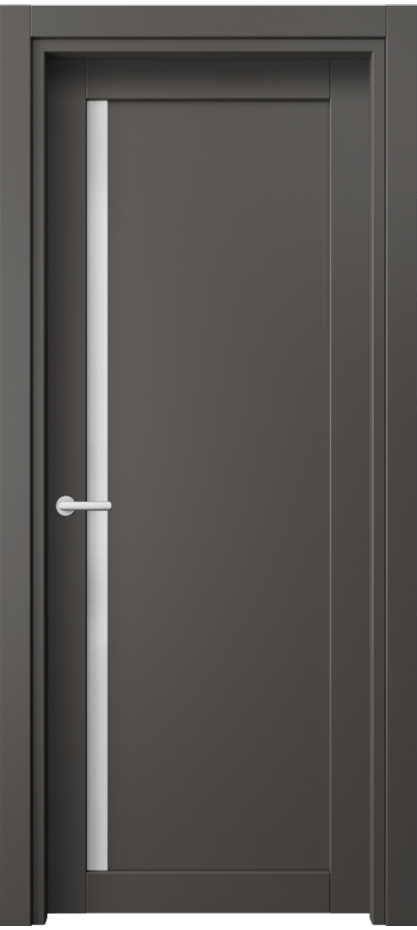 Межкомнатная дверь Нео 2110 ПЭТ графитовый Сатинированное стекло Цена 29370 ₽ | Volhovec