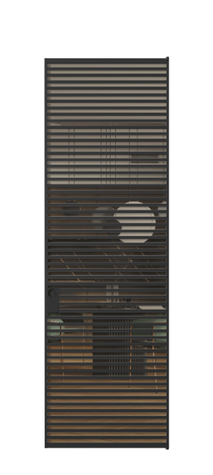 Алюминиевая дверь АЛПЛ040.07 Алюминий Черный Прозрачное бронзовое стекло, триплекс, 6 мм Цена 229890  | Volhovec