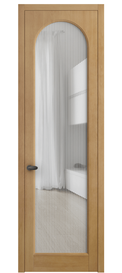Межкомнатная дверь Palazzo 6804 Бук натуральный матовый Рифлёное стекло "Moru", триплекс, 8 мм Цена 134450 ₽ | Volhovec