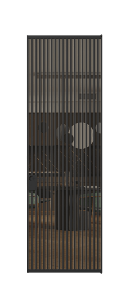 Алюминиевая дверь АЛПЛ040.06 Алюминий Черный Прозрачное бронзовое стекло, триплекс, 6 мм Цена 229890  | Volhovec