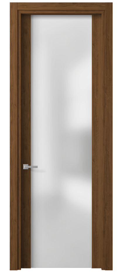 Межкомнатная дверь Planum 4114 Лесной орех Сатинированное стекло Цена 43780 ₽ | Volhovec