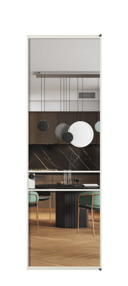 Алюминиевая дверь АЛПЛ040.02 Алюминий серый Прозрачное стекло "Кристал Вижн", калёное Цена 143410  | Volhovec