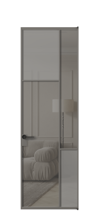 Дверь межкомнатная Мозаик АЛПЛ041.10 Алюминий классический серый Сатинированное серое стекло, триплекс, 6 мм + Прозрачное серое стекло, триплекс Без короба АКЛС Цена 182460 Стоимость комплекта двери включает:
1. Полотно (600/650/700/750/800/850/900/950*2000-2400 мм).
2. Короб
3. Комплект фурнитуры (2 торцевые петли и магнитный замок с ответной планкой). Фабрика дверей Волховец 8 (800) 551 43 19 Межкомнатная дверь Мозаик АЛПЛ041.10 Алюминий классический серый Сатинированное серое стекло, триплекс, 6 мм + Прозрачное серое стекло, триплекс Цена 182460 ₽ | Volhovec