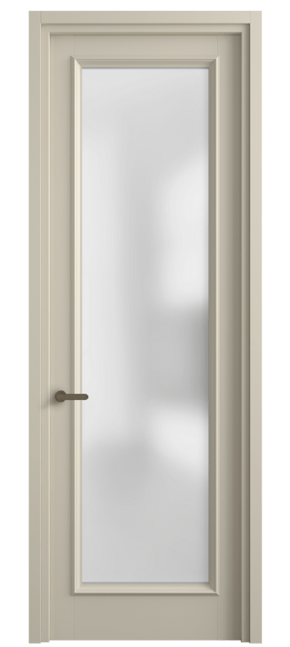 Межкомнатная дверь Шарм 6702 Матовый бежево-серый Сатинированное стекло Цена 103290 ₽ | Volhovec