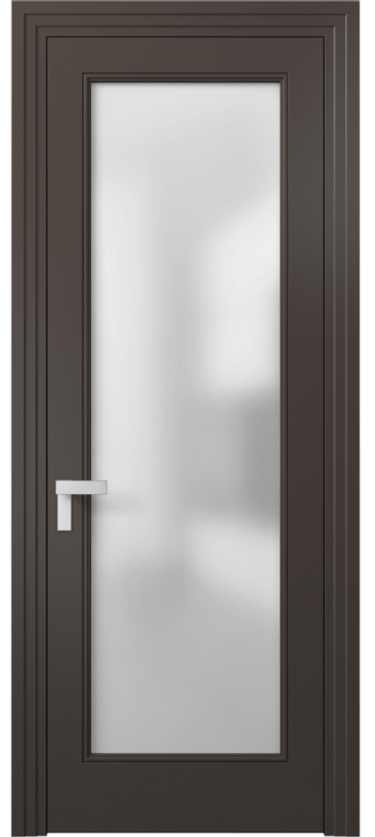 Межкомнатная дверь Rocca 8300 Матовый антрацит Сатинированное стекло Цена 85690 ₽ | Volhovec