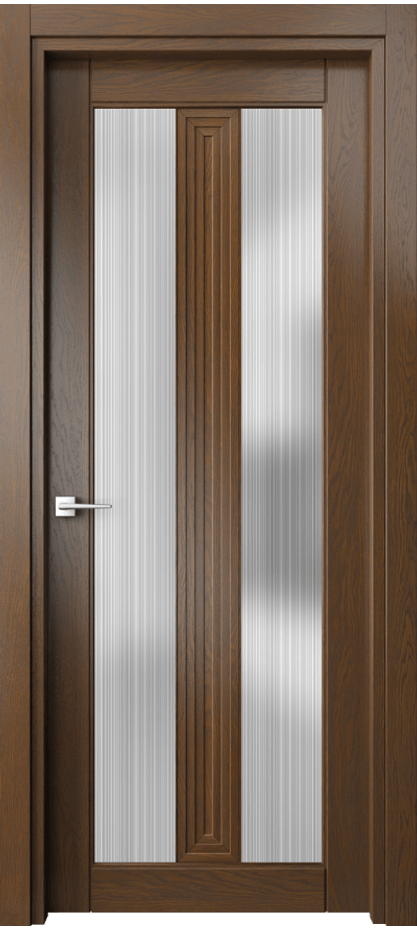 Межкомнатная дверь Эго 6122 Дуб королевский Сатинированное стекло "Дождь" Цена 133540 ₽ | Volhovec