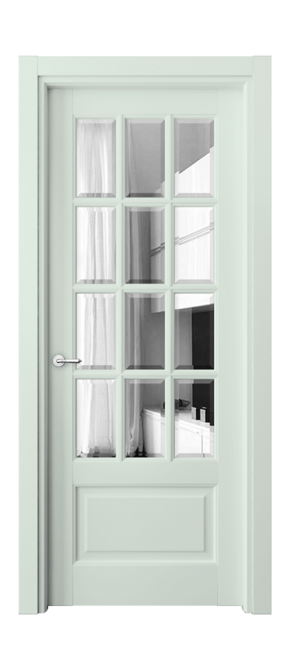 Межкомнатная дверь Toscana Grigliato 6313 Бук белоснежный Двустороннее зеркало с фацетом, триплекс Цена 8100 AZE | Volhovec