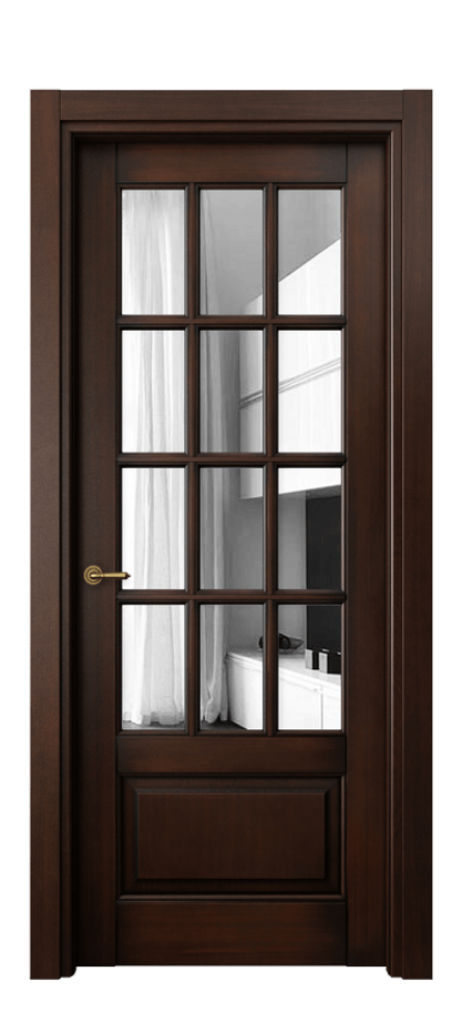 Межкомнатная дверь Toscana Grigliato 6313 Бук тёмный с патиной Двустороннее зеркало, триплекс Цена 149380 ₽ | Volhovec