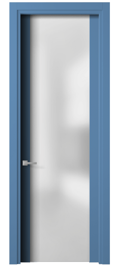 Межкомнатная дверь Планум 4114 Матовый белоснежный Сатинированное стекло Цена 84920 ₽ | Volhovec