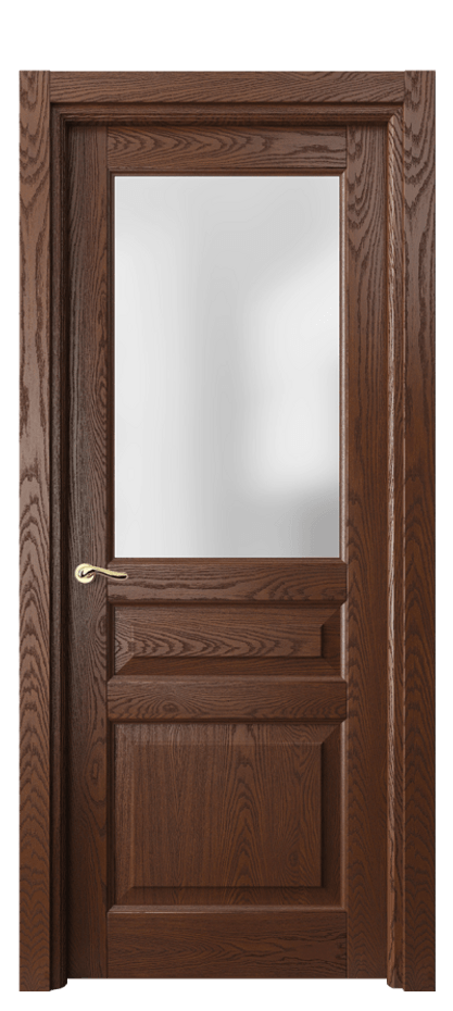 Межкомнатная дверь Лигнум 0710 Дуб коньячный брашированный Сатинированное стекло Цена 163240 ₽ | Volhovec
