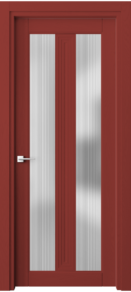 Межкомнатная дверь Ego 6122 Дуб белоснежный Сатинированное стекло "Дождь",4 мм Цена 132350 ₽ | Volhovec