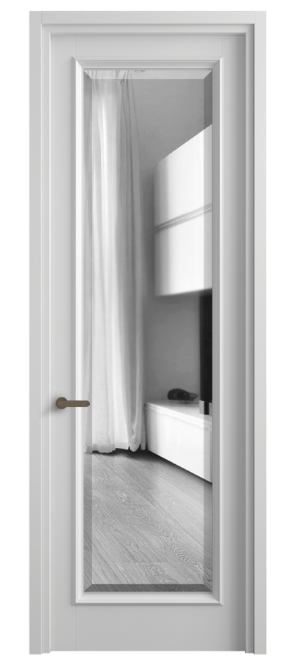 Дверь межкомнатная Шарм 6702 Матовый белоснежный Двустороннее зеркало с фацетом, триплекс Узкий классический наличник МБЛ Цена 110990 ₽ Наличники уже входят в базовый комплект. Фабрика дверей Волховец 8 (800) 551 43 19 Межкомнатная дверь Шарм 6702 Матовый белоснежный Двустороннее зеркало с фацетом, триплекс Цена 110990 ₽ | Volhovec