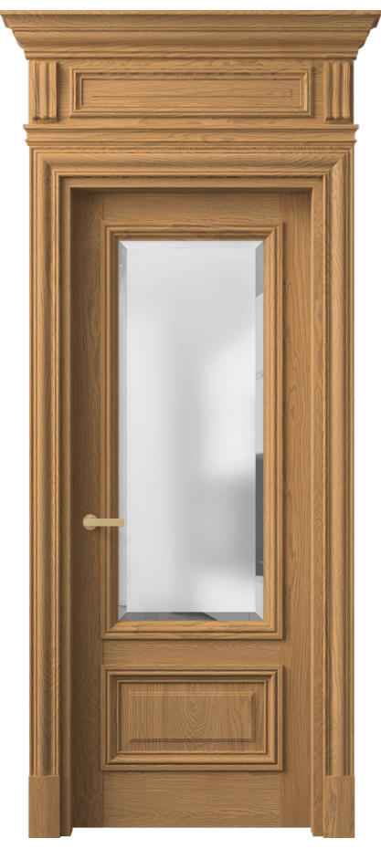 Межкомнатная дверь Antique 7306 Дуб пшеничный матовый Сатинированное стекло с фацетом, 6 мм Цена 276180 ₽ | Volhovec