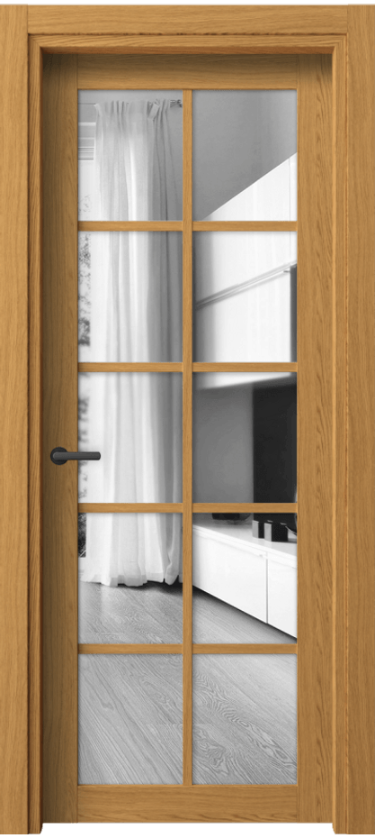 Межкомнатная дверь Neo 2106 Ванильный дуб Двустороннее зеркало, триплекс, 6 мм Цена 42240 ₽ | Volhovec