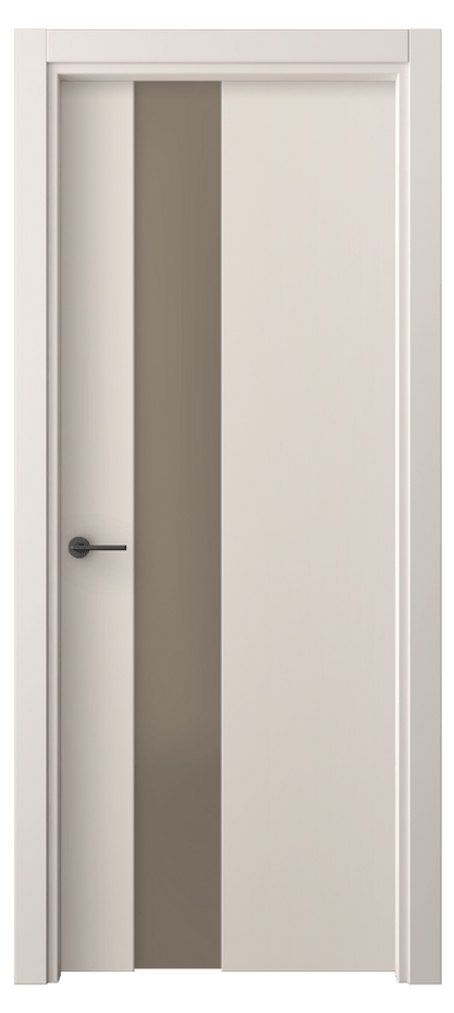 Межкомнатная дверь Freedom 4224 ПЭТ пудровый бежевый Сатинированное бронзовое стекло, триплекс Цена 42350 ₽ | Volhovec