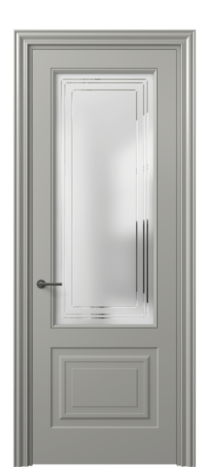 Дверь межкомнатная Mascot 8452 Матовый нейтральный серый Сатинированное стекло с гравировкой "Грани", триплекс, 7 мм Фигурный наличник МНСР Цена 68290 ₽ Наличники уже входят в базовый комплект. Фабрика дверей Волховец 8 (800) 551 43 19 Межкомнатная дверь Mascot 8452 Матовый нейтральный серый Сатинированное стекло с гравировкой "Грани", триплекс, 7 мм Цена 68290 ₽ | Volhovec