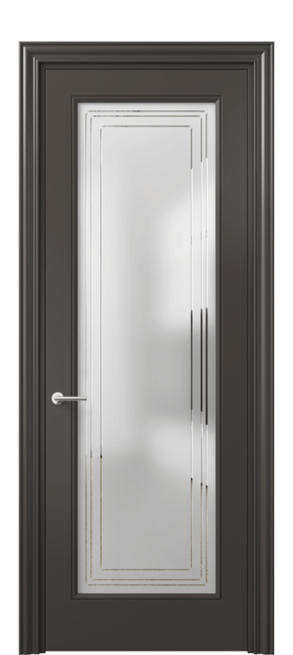 Дверь межкомнатная Mascot 8400 Матовый антрацит Сатинированное стекло с гравировкой "Грани", триплекс, 7 мм Фигурный наличник МАН Цена 68290 ₽ Наличники уже входят в базовый комплект. Фабрика дверей Волховец 8 (800) 551 43 19 Межкомнатная дверь Mascot 8400 Матовый антрацит Сатинированное стекло с гравировкой "Грани", триплекс, 7 мм Цена 68290 ₽ | Volhovec