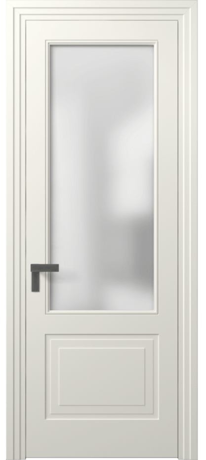 Межкомнатная дверь Рокка 8352 Матовый жемчужный Сатинированное стекло Цена 82899 ₽ | Volhovec