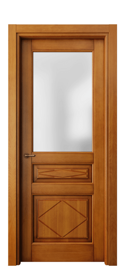 Межкомнатная дверь Toscana Rombo 6344 Бук светлый с патиной Сатинированное стекло Цена 129690 ₽ | Volhovec