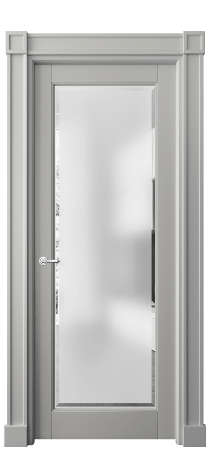 Межкомнатная дверь Toscana Plano 6300 Бук нейтральный серый Сатинированное стекло с фацетом, 6 мм Цена 136930 ₽ | Volhovec