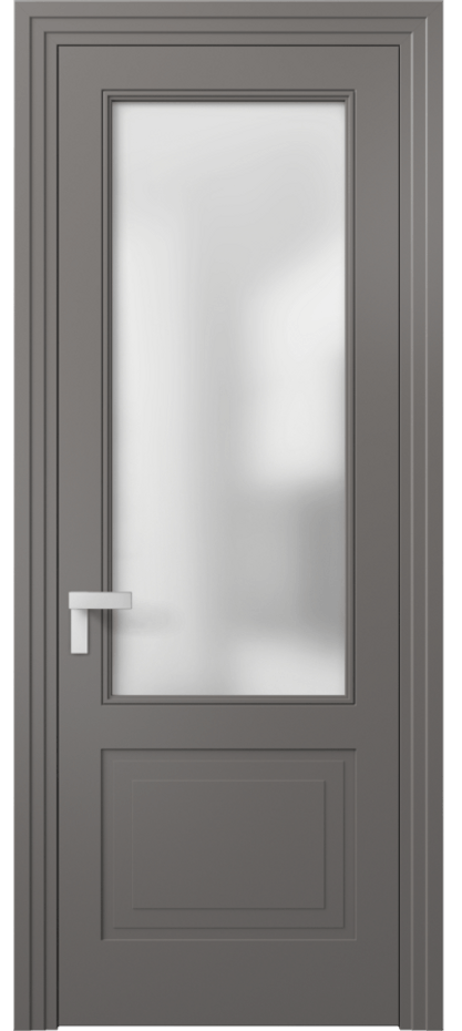 Дверь межкомнатная Rocca 8352 Матовый классический серый Сатинированное стекло Каскадный компланарный наличник МКЛС Цена 85690 ₽ Наличники уже входят в базовый комплект. Фабрика дверей Волховец 8 (800) 551 43 19 Межкомнатная дверь Rocca 8352 Матовый классический серый Сатинированное стекло Цена 85690 ₽ | Volhovec