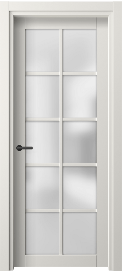 Межкомнатная дверь Neo 2106 ПЭТ белоснежный Сатинированное стекло Цена 39380 ₽ | Volhovec