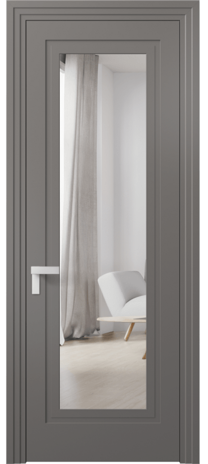 Дверь межкомнатная Rocca 8303 Матовый классический серый Двустороннее зеркало, триплекс, 7 мм Каскадный компланарный наличник МКЛС Цена 85690 ₽ Наличники уже входят в базовый комплект. Фабрика дверей Волховец 8 (800) 551 43 19 Межкомнатная дверь Rocca 8303 Матовый классический серый Двустороннее зеркало, триплекс, 7 мм Цена 85690 ₽ | Volhovec