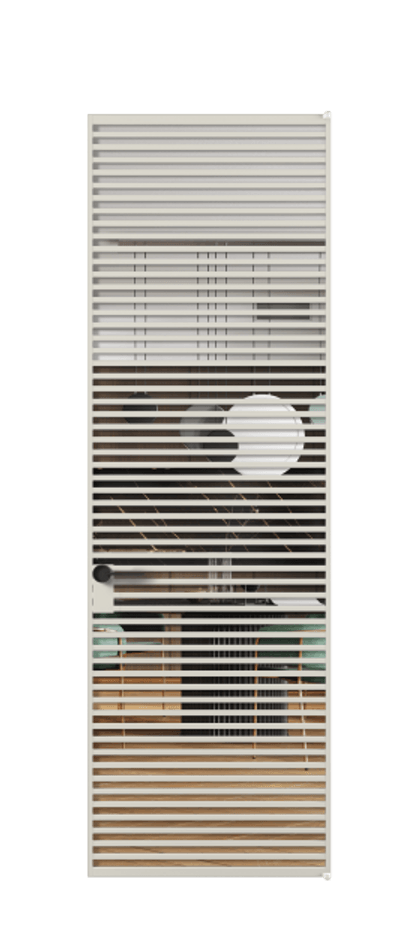 Алюминиевая дверь АЛПЛ040.07 Алюминий облачно-серый Прозрачное стекло "Кристал Вижн", калёное Цена 219880  | Volhovec