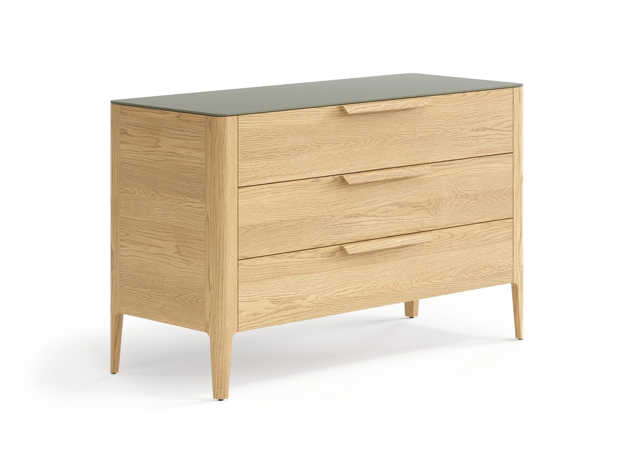 Комод Piega 3 ящика дуб соломенный матовый