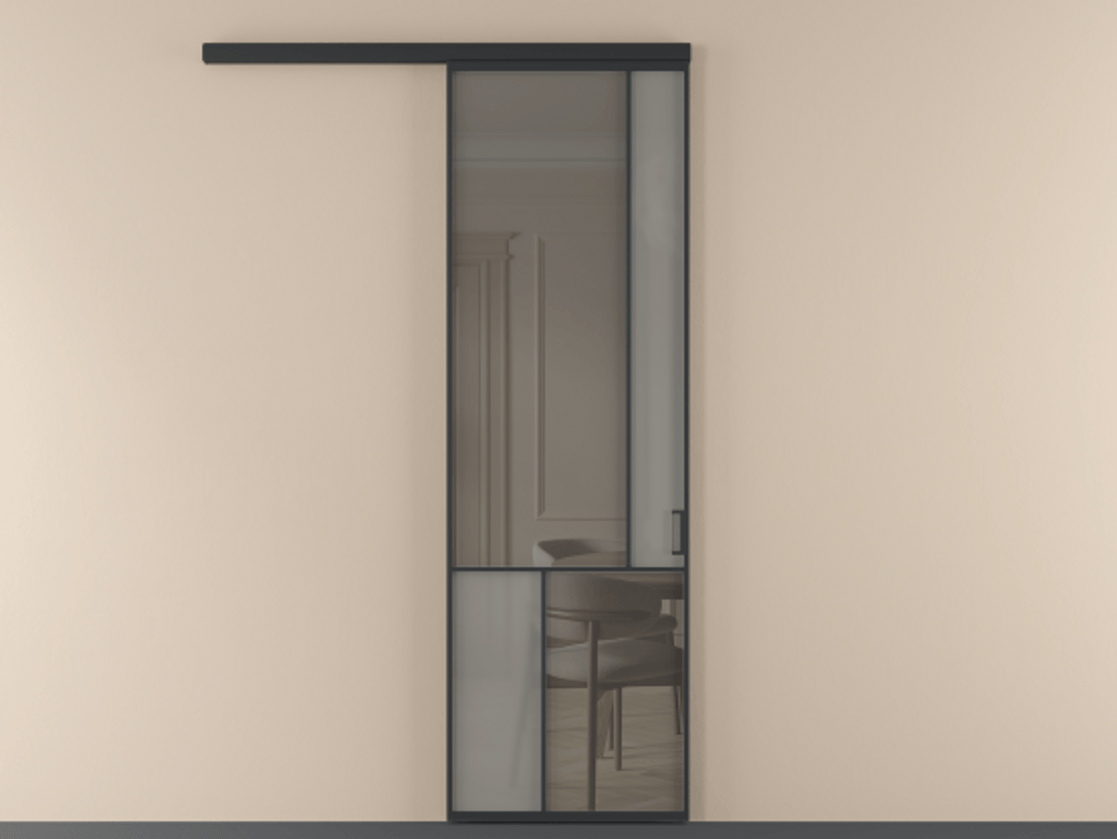 Перегородка Mosaic вдоль стены одностворчатая АЛПР 041.21 Алюминий Черный Сатинированное серое стекло, триплекс, 6 мм + Прозрачное серое стекло, триплекс, 6 мм. Скрытый короб ЧЕР Цена 136270 ₽ . Фабрика дверей Волховец 8 (800) 551 43 19 Перегородка Mosaic вдоль стены одностворчатая АЛПР 041.21 Алюминий Черный Сатинированное серое стекло, триплекс, 6 мм + Прозрачное серое стекло, триплекс, 6 мм Цена 136270 ₽ | Volhovec