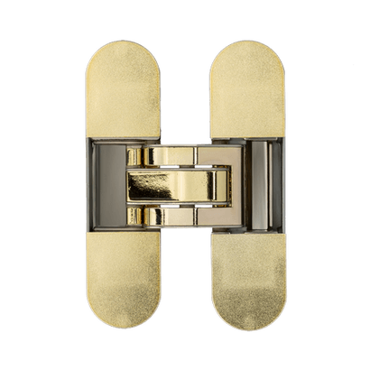 Фурнитура для дверей Скрытая петля для классического и обжимного алюминиевого короба. Цвет Полированное золото. Коллекция Скрытая петля для классического и обжимного алюминиевого короба. Картинка.