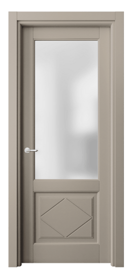 Дверь межкомнатная 6342 МБСК САТ. Цвет Матовый бисквитный. Материал Гладкая эмаль. Коллекция Тоскана Ромбо. Картинка.