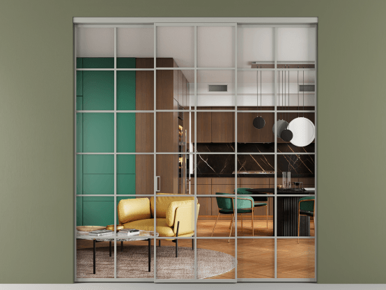 Алюминевая перегородка АЛПР 040.05_АНСР_Crystalvision_new. Цвет Алюминий нейтральный серый. Материал Алюминий в эмали. Коллекция Перегородка Формато внутри проёма 3 створки. Фото. Алюминевая перегородка АЛПР 040.05_АНСР_Crystalvision_new. Цвет Алюминий нейтральный серый. Материал Алюминий в эмали. Коллекция Перегородка Формато внутри проёма 3 створки. Картинка.