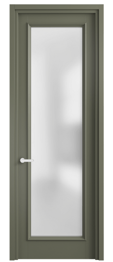 Дверь межкомнатная 6702 МОТ САТ. Цвет Матовый оливковый тёмный. Материал Гладкая эмаль. Коллекция Шарм. Картинка.