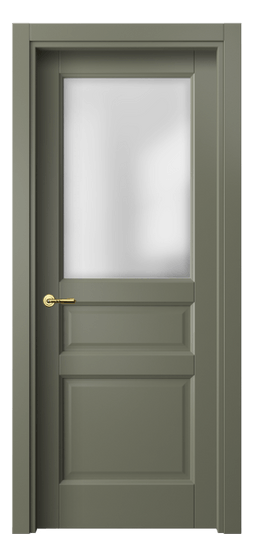 Дверь межкомнатная 1432 МОТ САТ. Цвет Матовый оливковый тёмный. Материал Гладкая эмаль. Коллекция Galant. Картинка.
