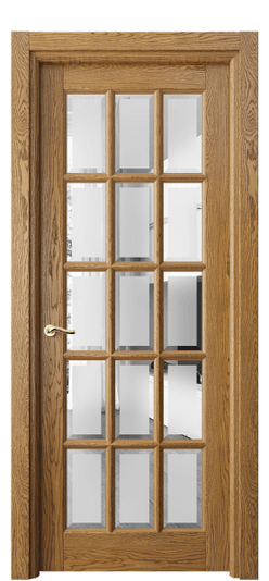 Дверь межкомнатная 0708 ДМД.Б САТ-Ф. Цвет Дуб медовый брашированный. Материал Массив дуба брашированный. Коллекция Лигнум. Картинка.