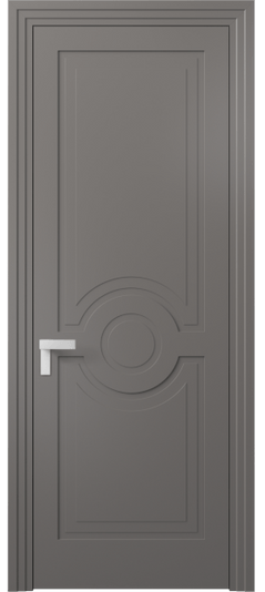 Дверь межкомнатная АКП 8361 МКЛС Матовый классический серый. Цвет Матовый классический серый. Материал Гладкая эмаль. Коллекция Rocca. Картинка.