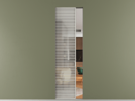 Алюминевая перегородка АЛПР 040.07 БЕЛ Matelux Crystalvision. Цвет Алюминий Белый. Материал Алюминий. Коллекция Перегородка Formato скрытый пенал 1 створка. Картинка.