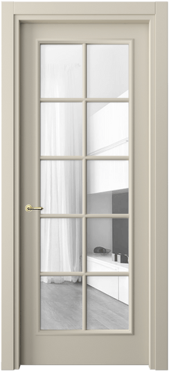Дверь межкомнатная 8102 МБСР ПРОЗ. Цвет Матовый бежево-серый. Материал Гладкая эмаль. Коллекция Paris. Картинка.