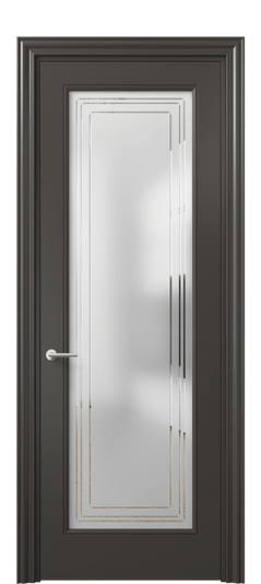 Межкомнатная дверь 8400 МАН Сатин с гравировкой Mascot. Цвет Матовый антрацит. Материал Гладкая эмаль. Коллекция Mascot. Фото. Дверь межкомнатная 8400 МАН Сатин с гравировкой Mascot. Цвет Матовый антрацит. Материал Гладкая эмаль. Коллекция Mascot. Картинка.