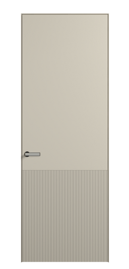 Дверь межкомнатная АКУ 8204 МБСР. Цвет Матовый бежево-серый. Материал Гладкая эмаль. Коллекция Velvet. Картинка.