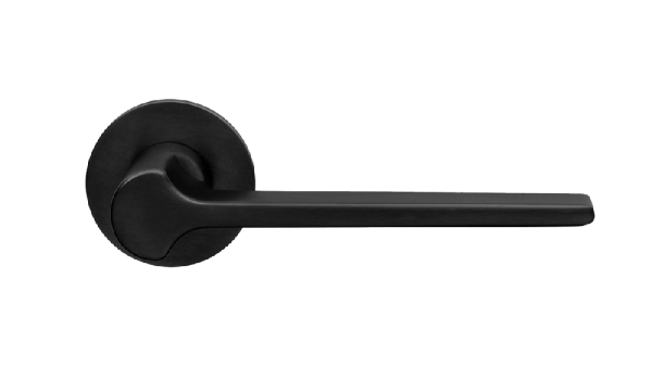 Ручки для дверей Ручка дверная Гинкго. Цвет Чёрный. Коллекция Гинкго. Картинка.