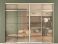 Перегородка Формато внутри проёма 4 створки