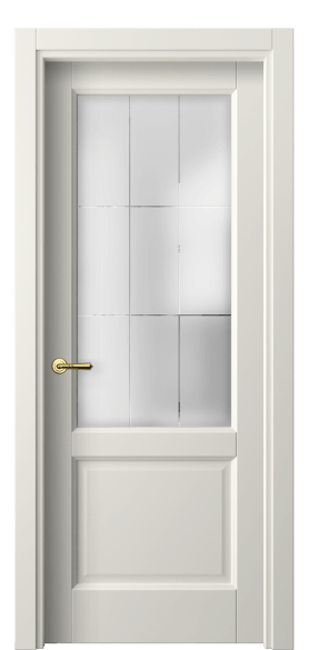 Дверь межкомнатная 1422 МЖМ Cатинированное стекло лофт. Цвет Матовый жемчужный. Материал Гладкая эмаль. Коллекция Galant. Картинка.