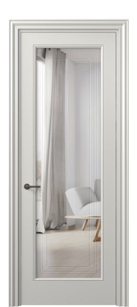 Межкомнатная дверь 8400 МСР Двустороннее зеркало с гравировкой Маскот. Цвет Матовый серый. Материал Гладкая эмаль. Коллекция Mascot. Фото. Дверь межкомнатная 8400 МСР Двустороннее зеркало с гравировкой Маскот. Цвет Матовый серый. Материал Гладкая эмаль. Коллекция Mascot. Картинка.