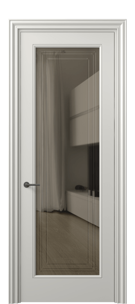 Межкомнатная дверь 8400 МСР Бронзовое прозрачное стекло с гравировкой Маскот. Цвет Матовый серый. Материал Гладкая эмаль. Коллекция Mascot. Фото. Дверь межкомнатная 8400 МСР Бронзовое прозрачное стекло с гравировкой Маскот. Цвет Матовый серый. Материал Гладкая эмаль. Коллекция Mascot. Картинка.