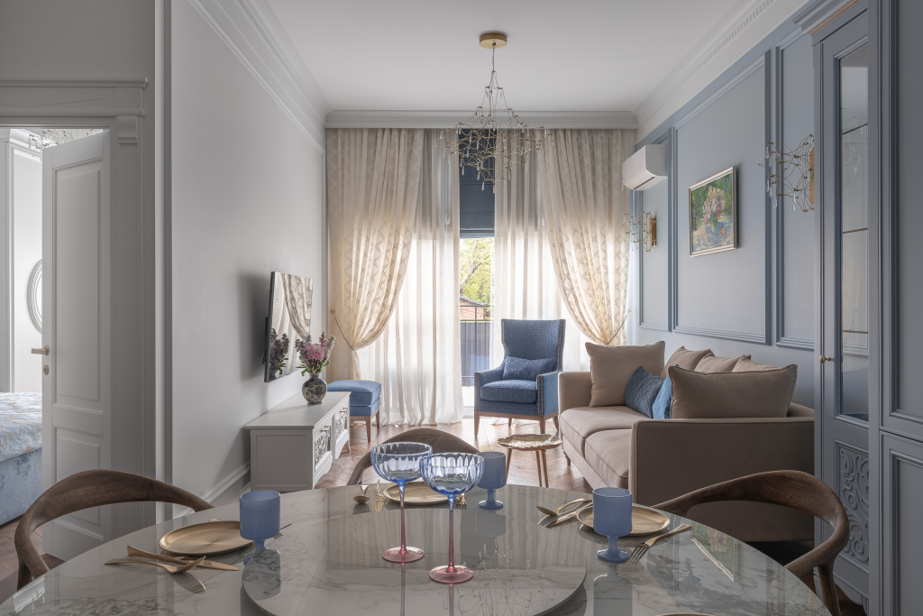 Светлый интерьер квартиры по проекту Анны Гончаровой